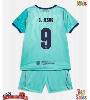 Barcelona Gabriel Jesus #9 Replica Third Stadium Kit for Kids 2026-27 Short Sleeve (+ pants)